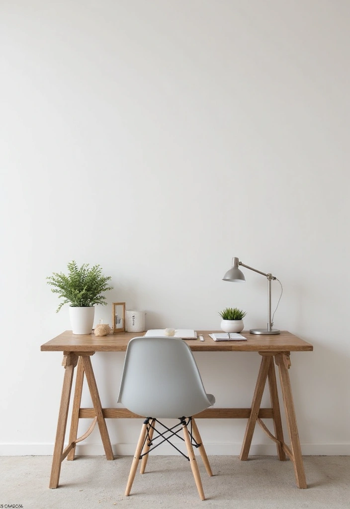 minimalist elegant corner desk setup