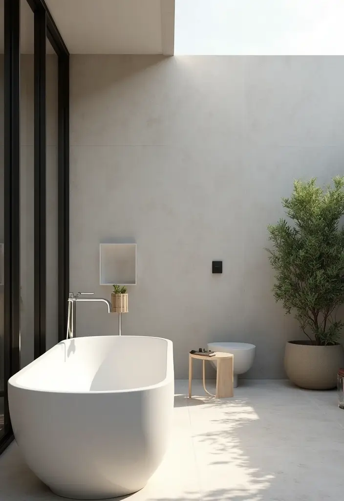 minimalist luxury outdoor bathroom design