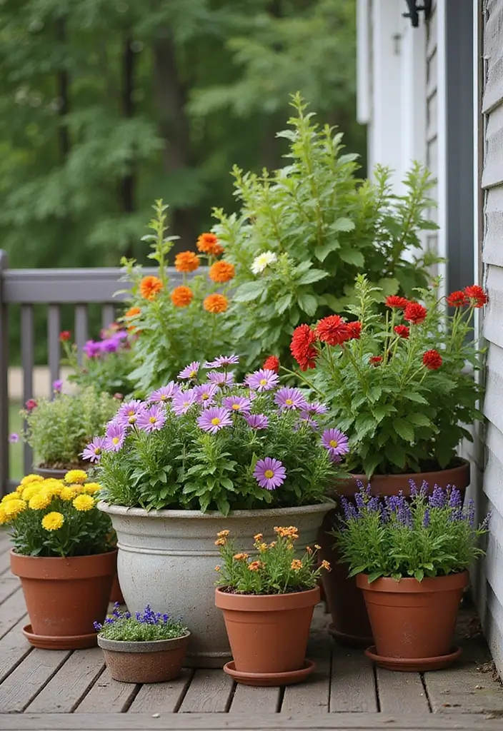 minimalist zen garden deck