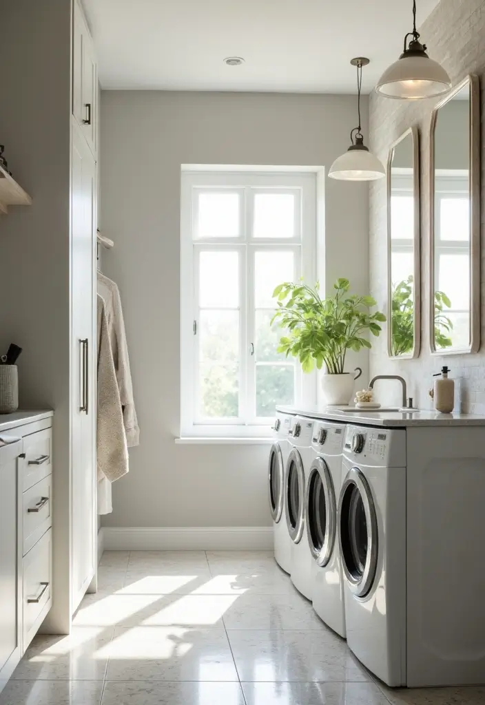 mirror ideas small laundry room