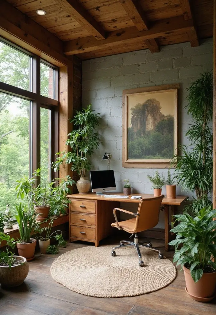nature inspired dual home office desk