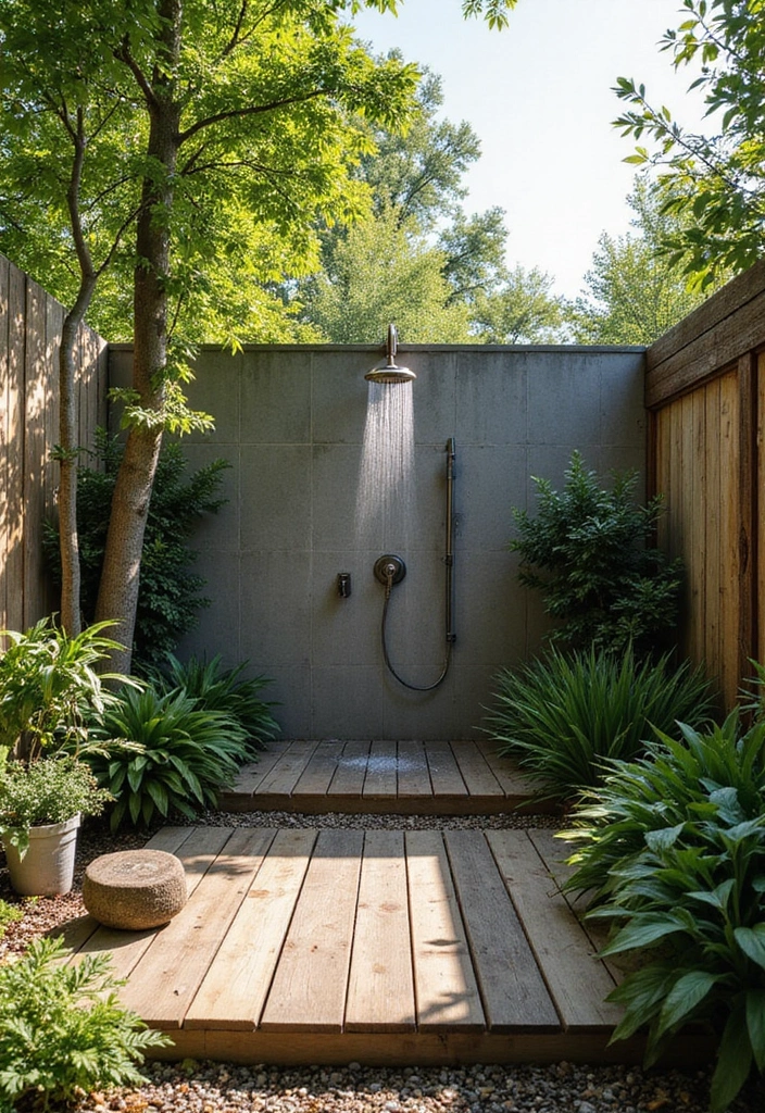 nature inspired outdoor bathroom retreat