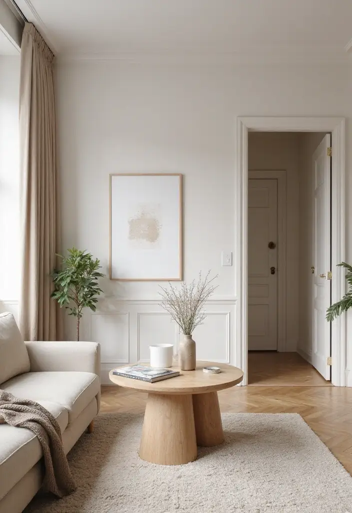 neutral colors small apartment elegance