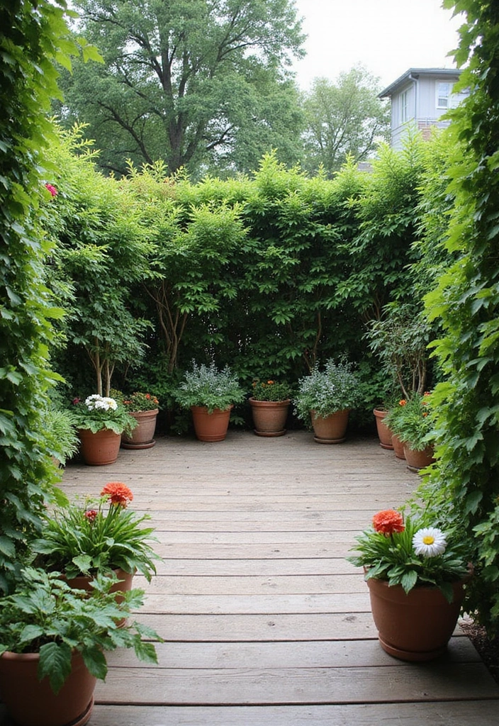 outdoor deck game area setup