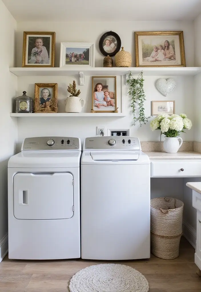 personal touches modern laundry room