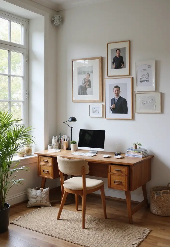 personalized decor shared home office