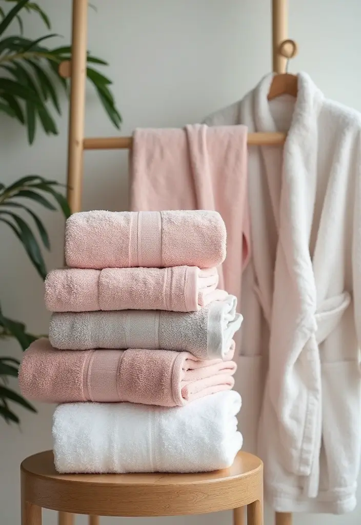 plush towels and robes spa style