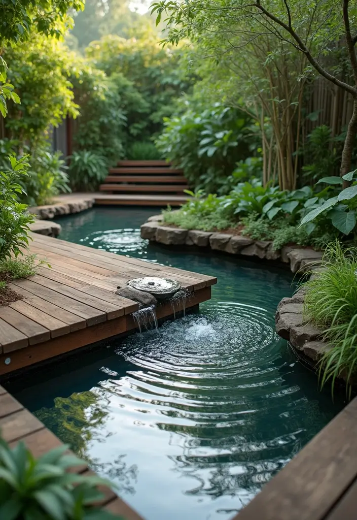 poolside garden deck retreat