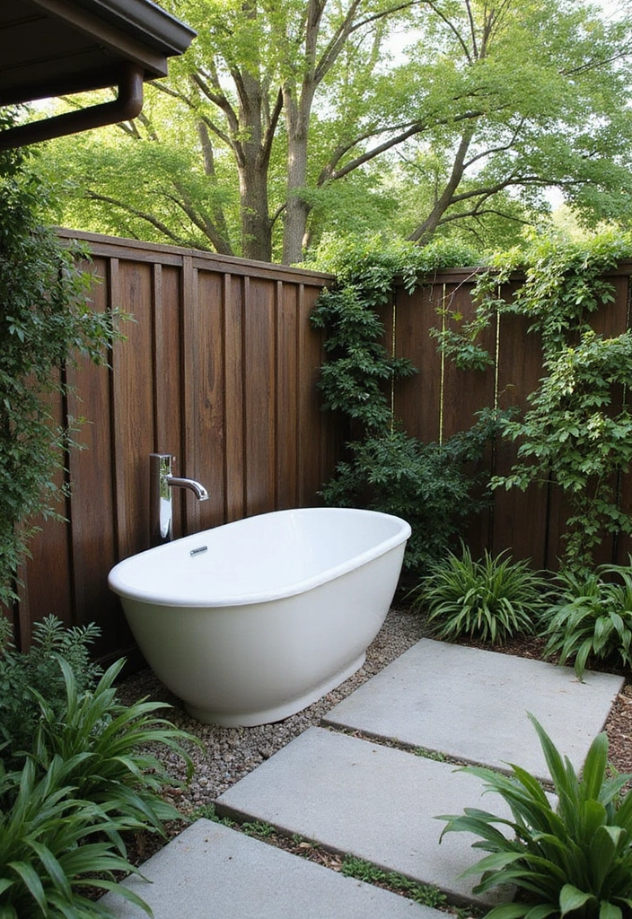 private sanctuary outdoor bathroom retreat