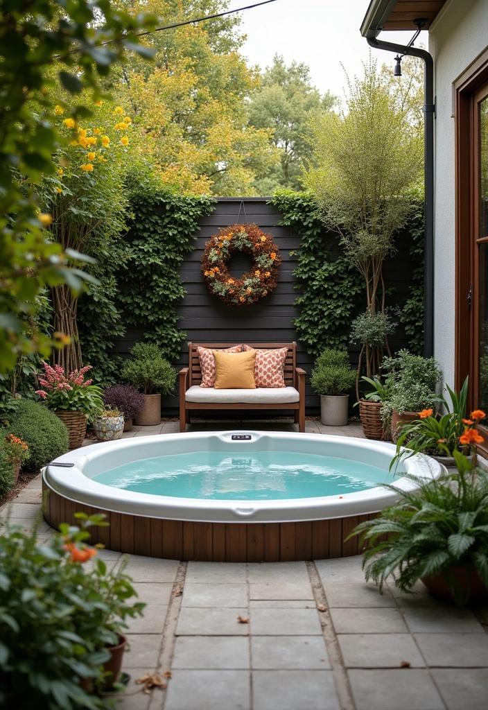 relaxing backyard jacuzzi retreat inspiration
