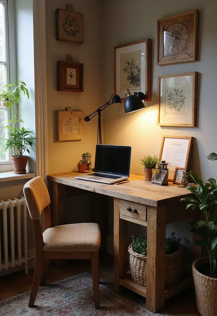 rustic farmhouse corner desk charm