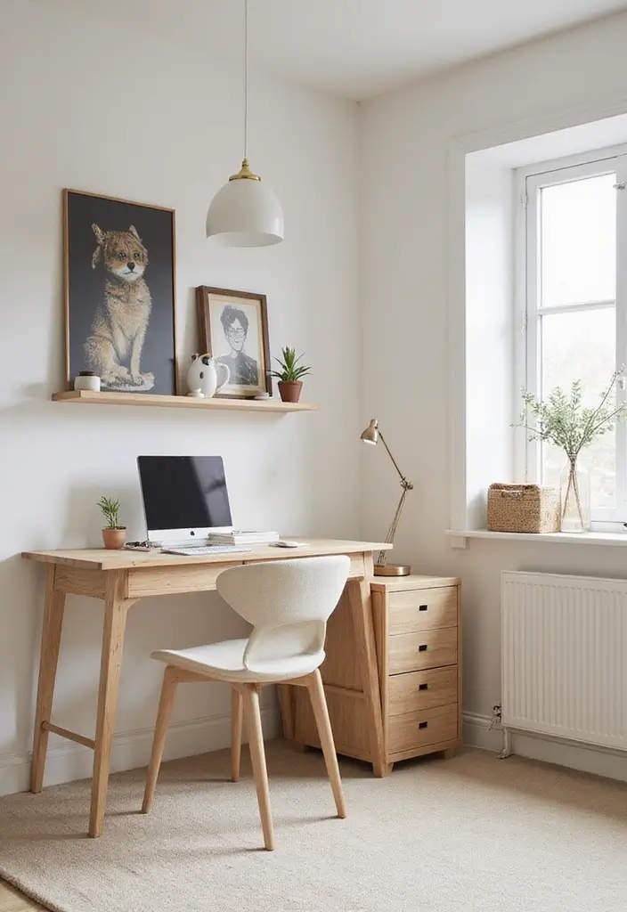 scandinavian dual home office desk style