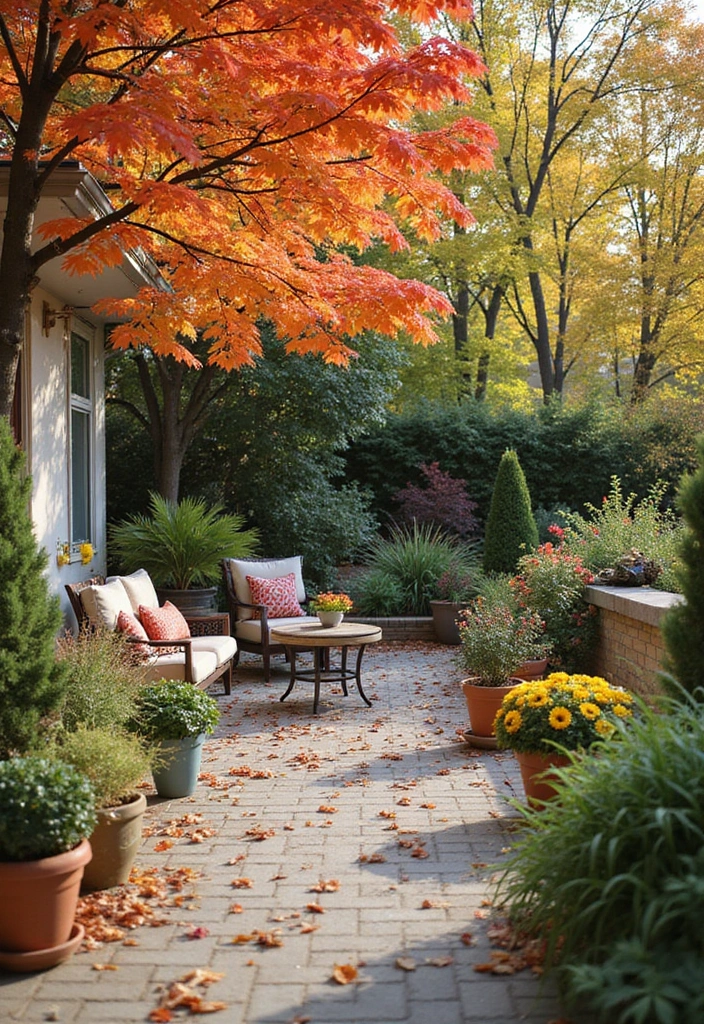 seasonal outdoor patio decor styling