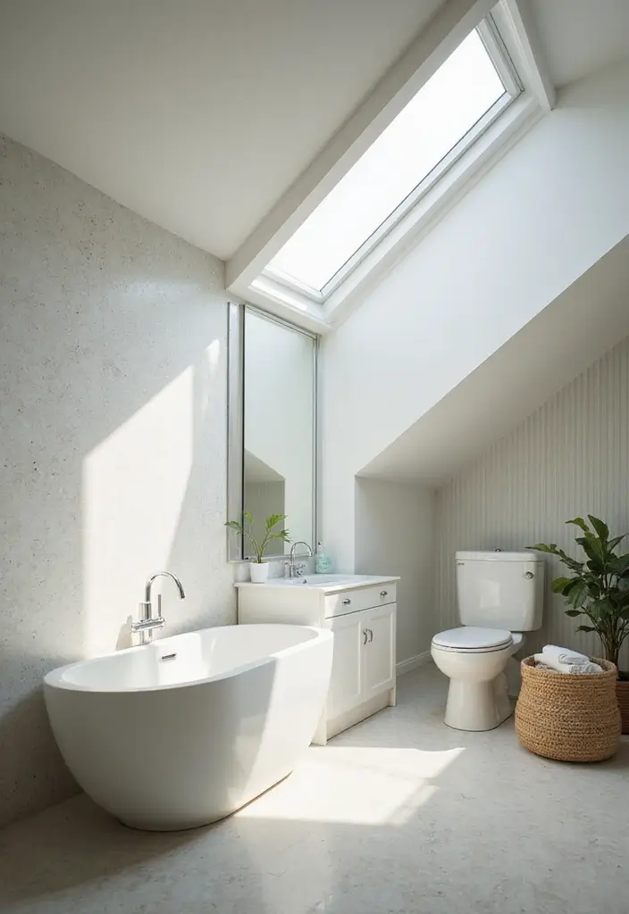 skylight bathroom ceiling natural light