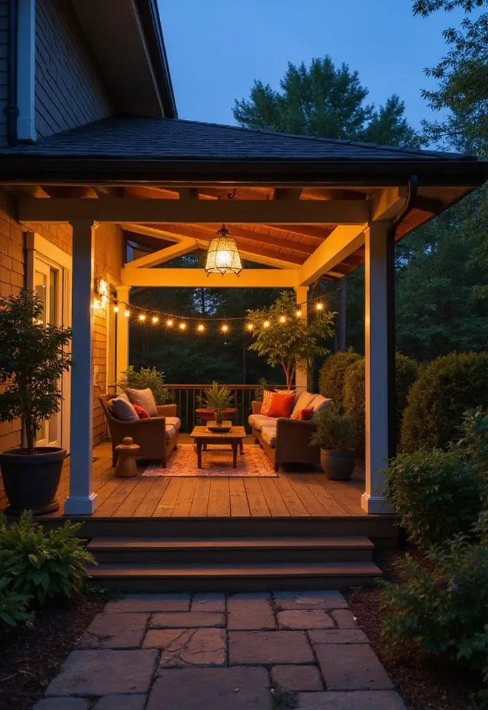 smart lighting modern apartment porch