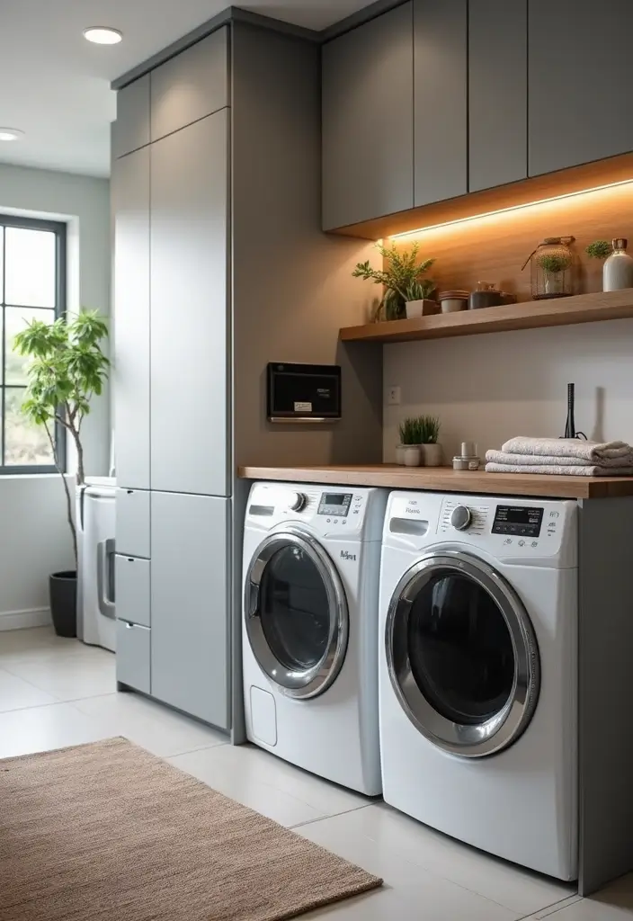 smart technology laundry room setup