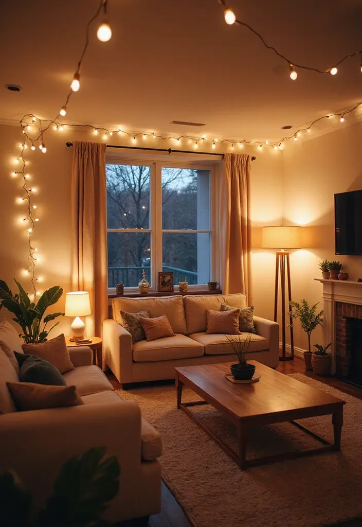 soft lighting pastel apartment ambiance