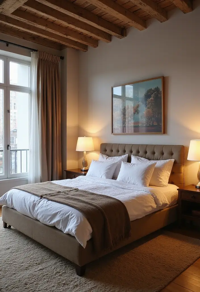 stylish bedroom retreat luxury loft apartment
