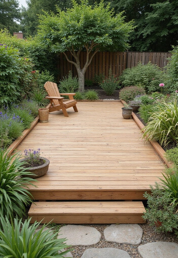 stylish outdoor bar deck setup