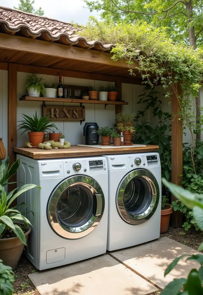 sustainable outdoor laundry room inspiration