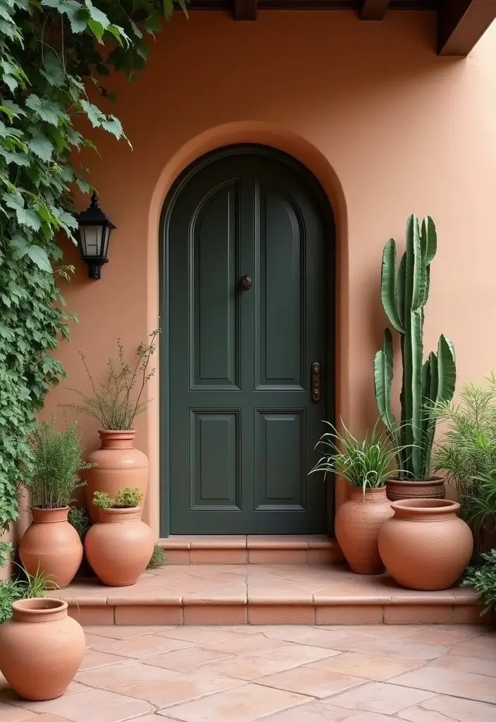 terracotta ceramic accents porch styling