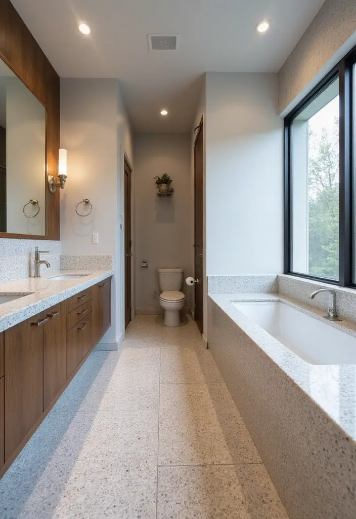 terrazzo bathroom countertop design