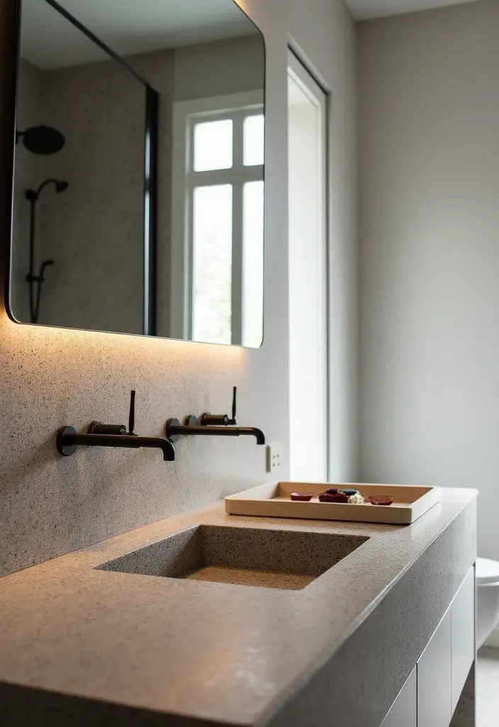 terrazzo sink modern bathroom design