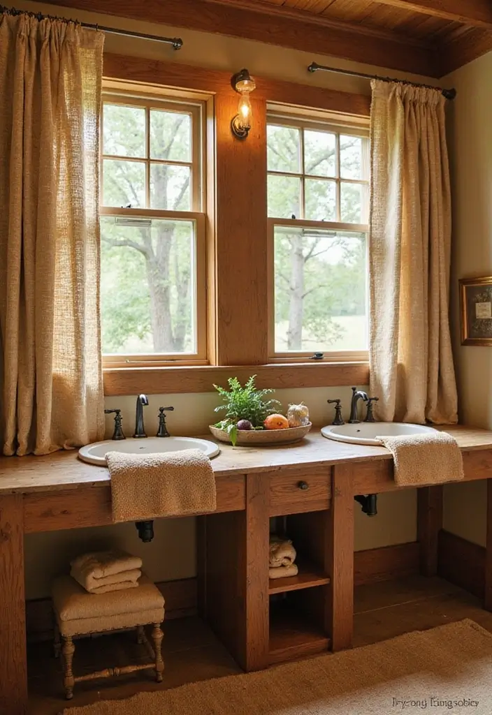 textured shower curtains double sink bathroom