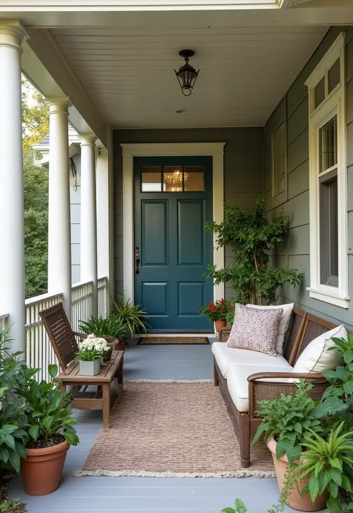 upcycled furniture creative apartment porch