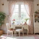 vintage girly home office romantic vibes