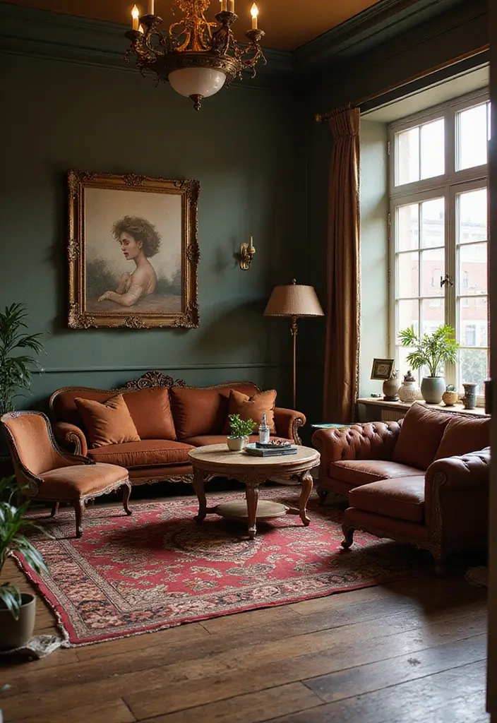 vintage glam loft apartment decor