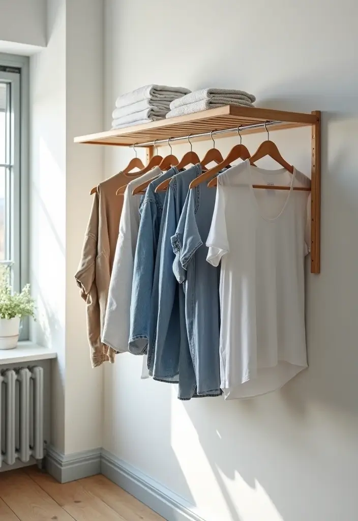 wall mounted laundry drying rack