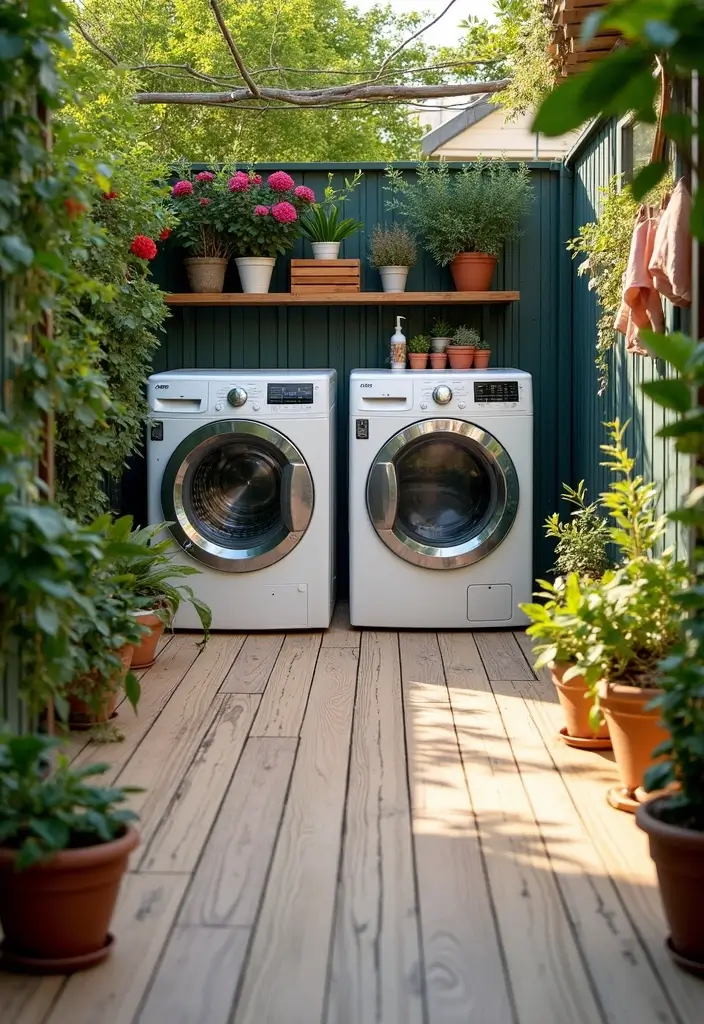 waterproof flooring outdoor laundry area