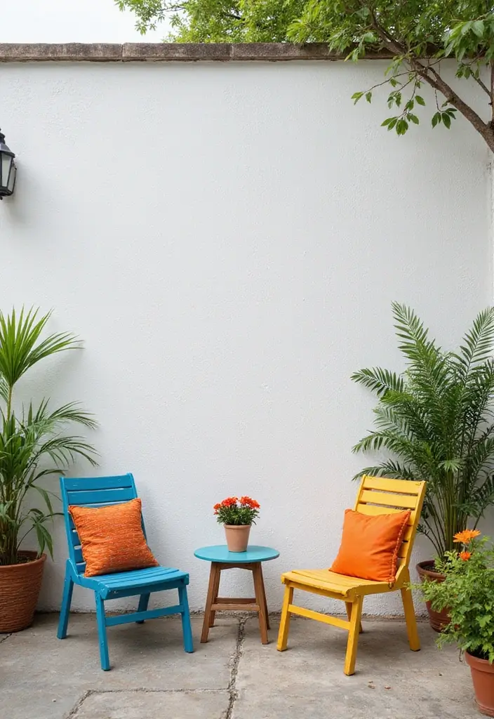 whitewashed minimalist outdoor wall style