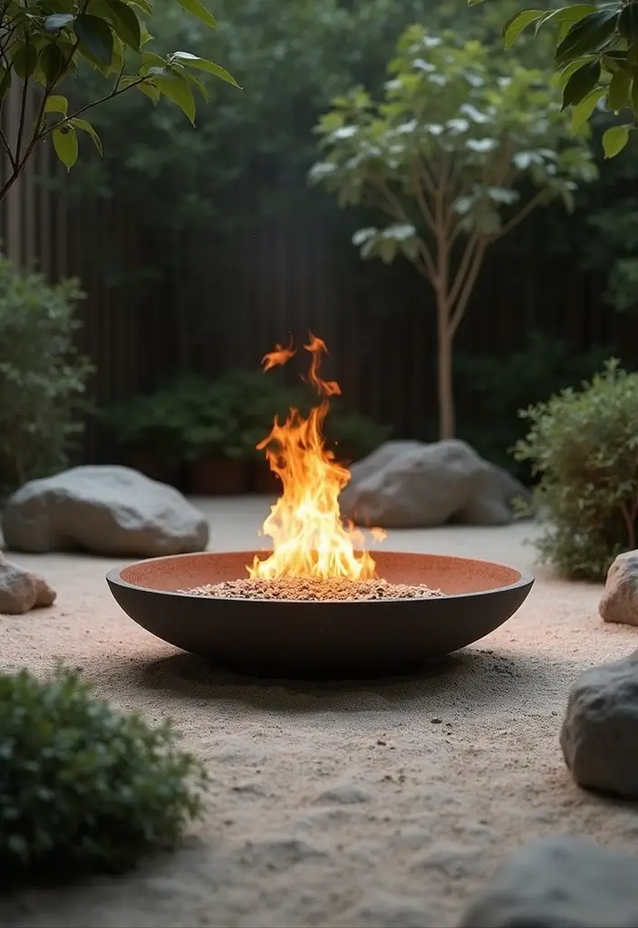 zen garden fire feature