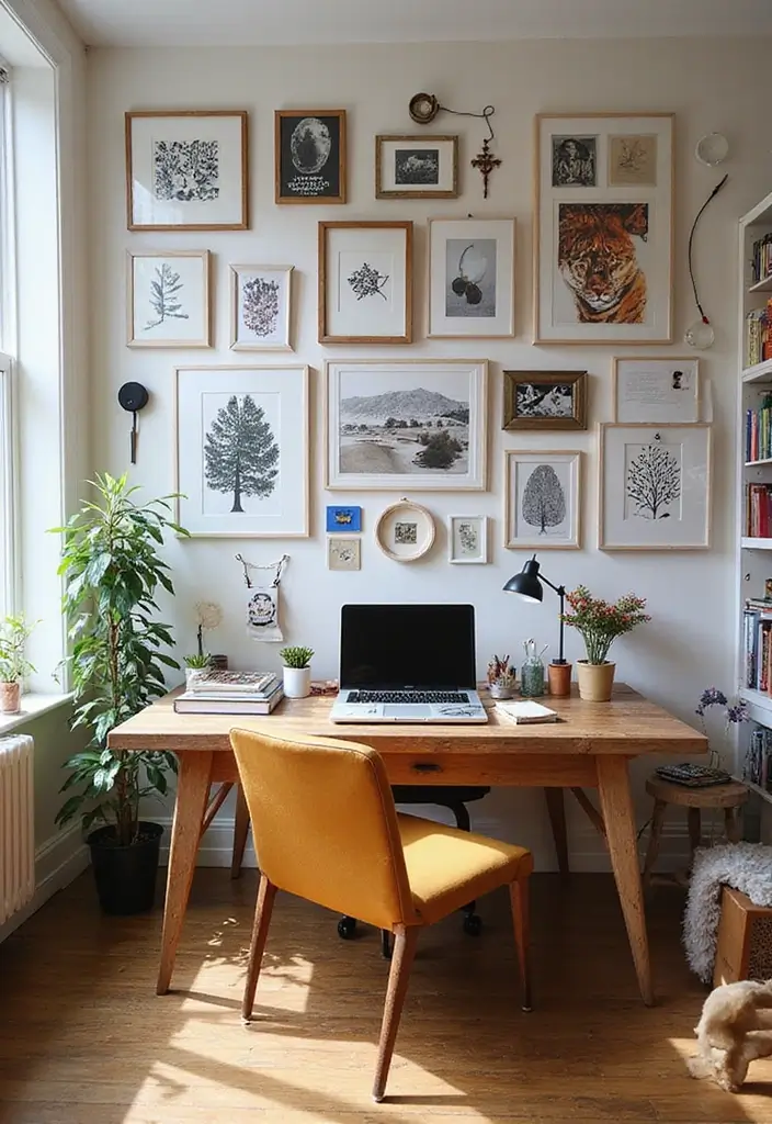 artistic creative modern home office workspace