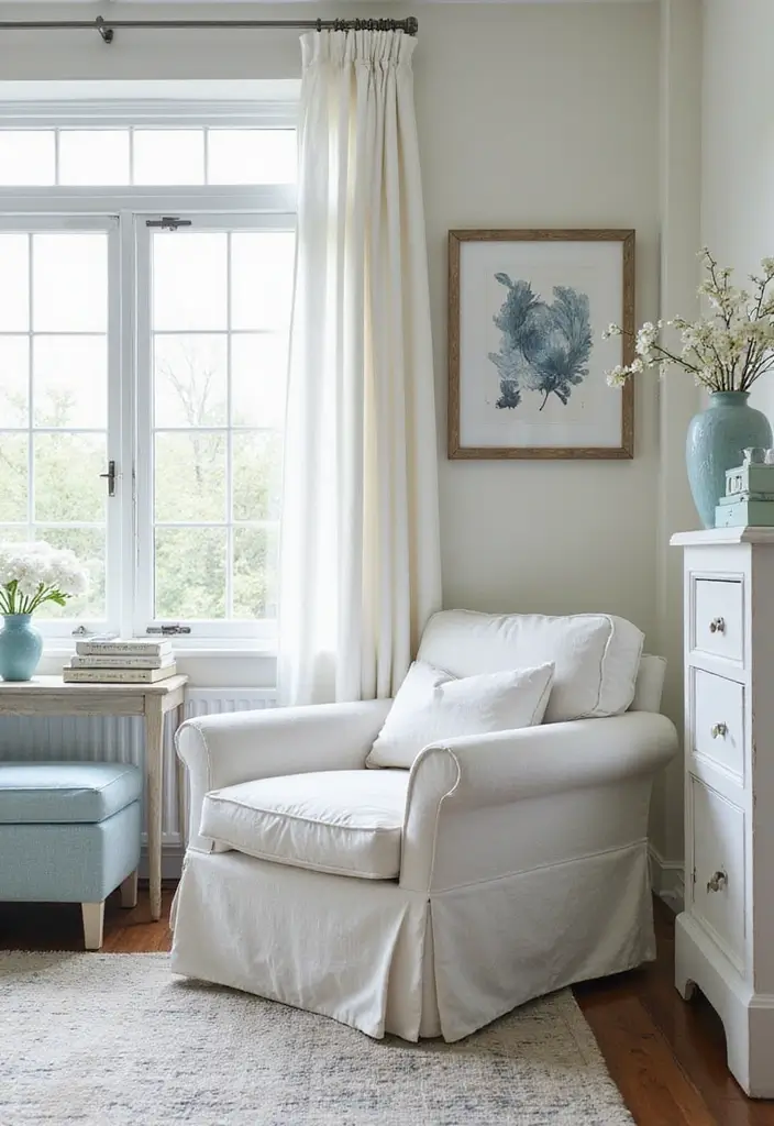 bright white coastal decor accents