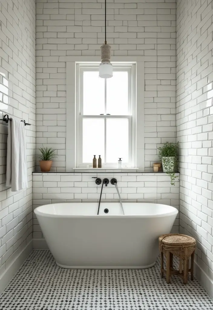 classic midcentury bathtub tile design