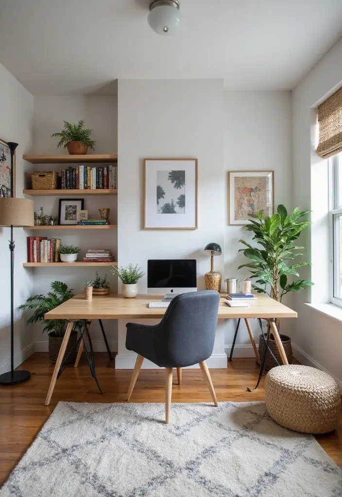 clutter free minimal workspace zones