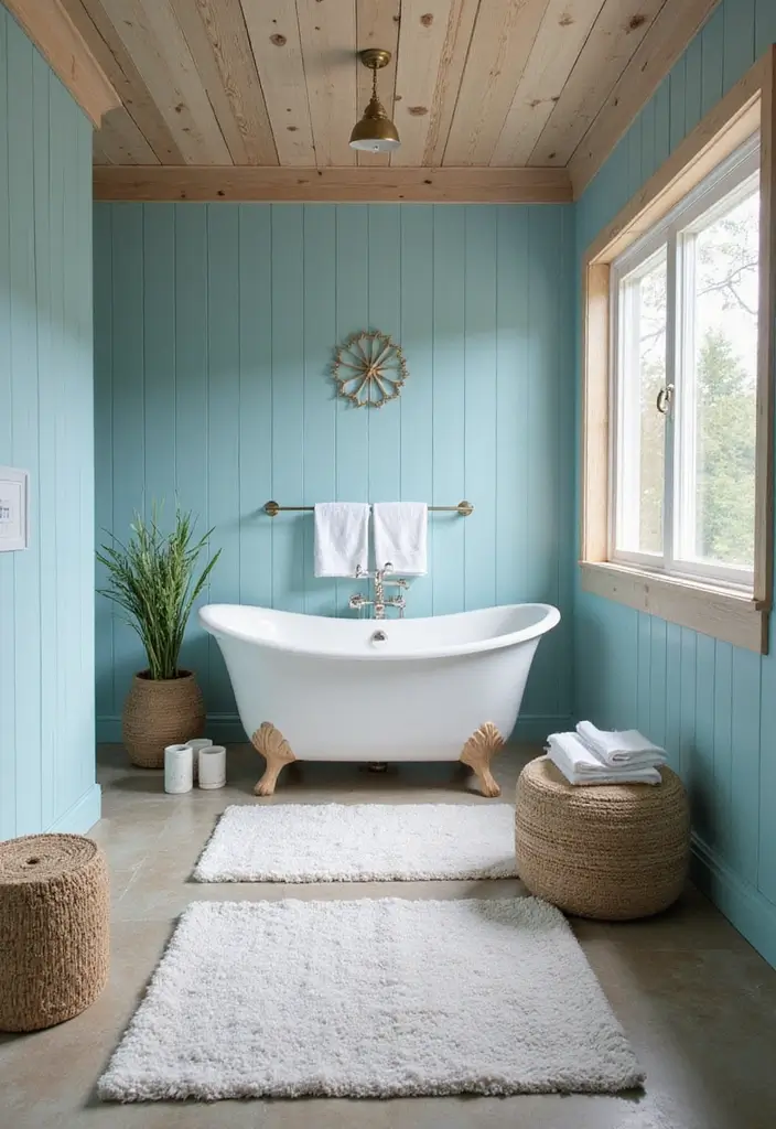 coastal vibe sauna bathroom design