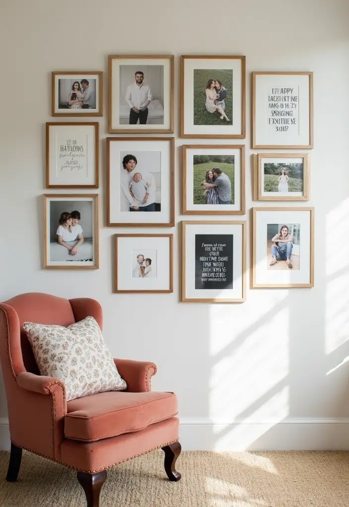 couples gallery wall love story decor