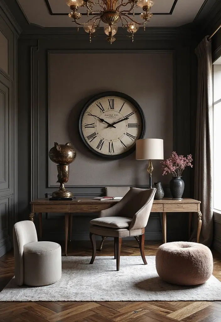 dark dramatic accents workspace styling ideas