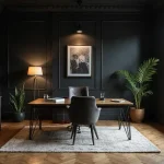 dark moody home office ideas inspiration
