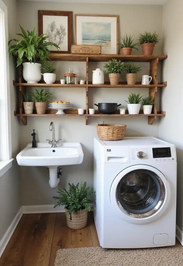 diy pallet laundry shelving design