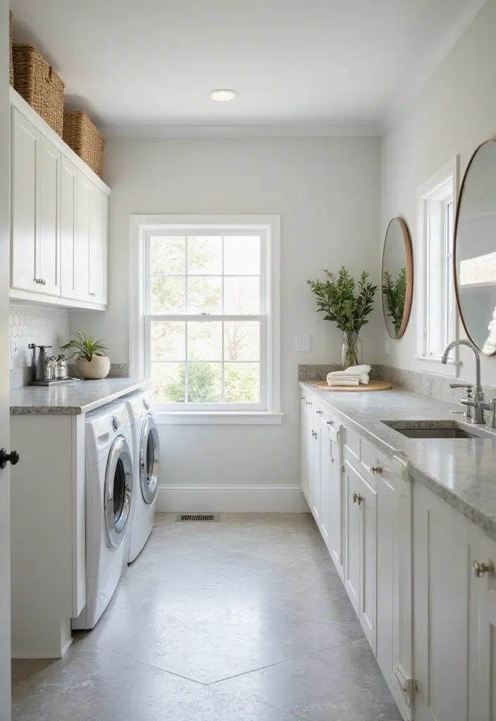 durable surfaces basement laundry room