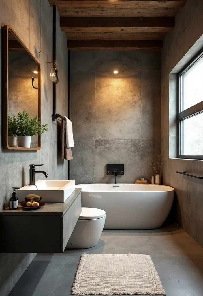 eco friendly industrial bathroom inspiration