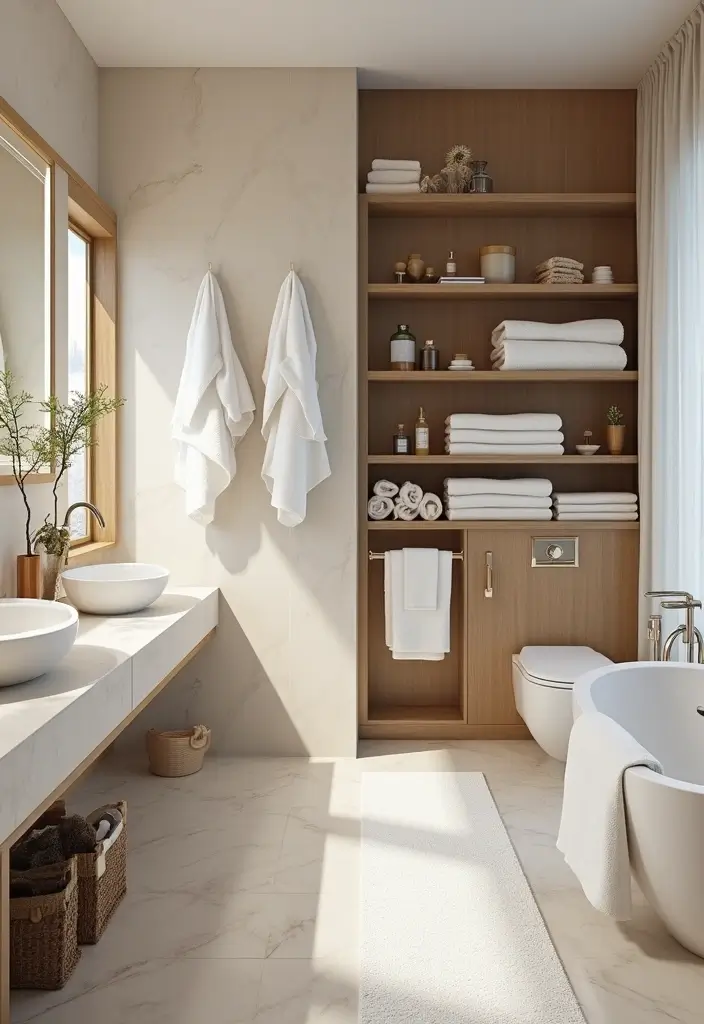 elegant bathroom touches spa like feel