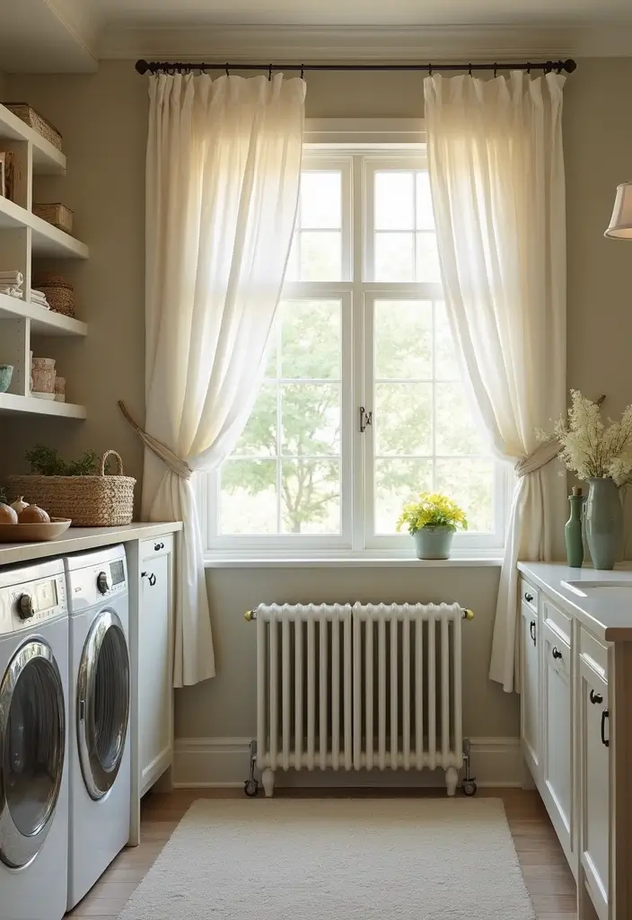 elegant curtains stylish laundry privacy