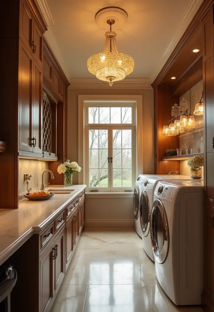 elegant lighting luxury laundry room