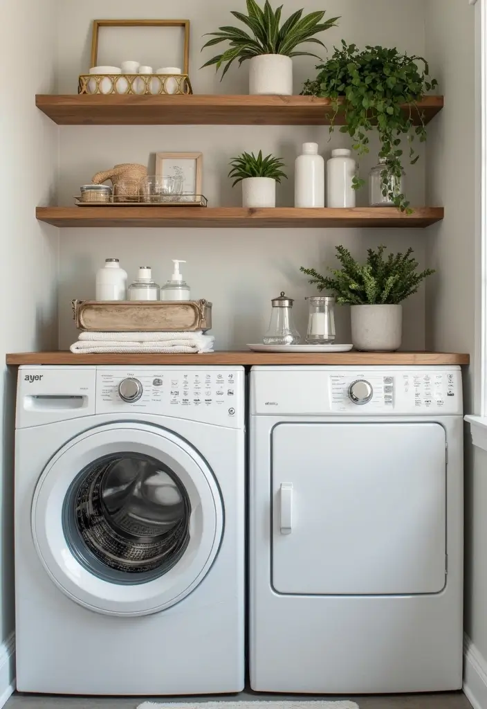 elegant tray laundry shelf decor